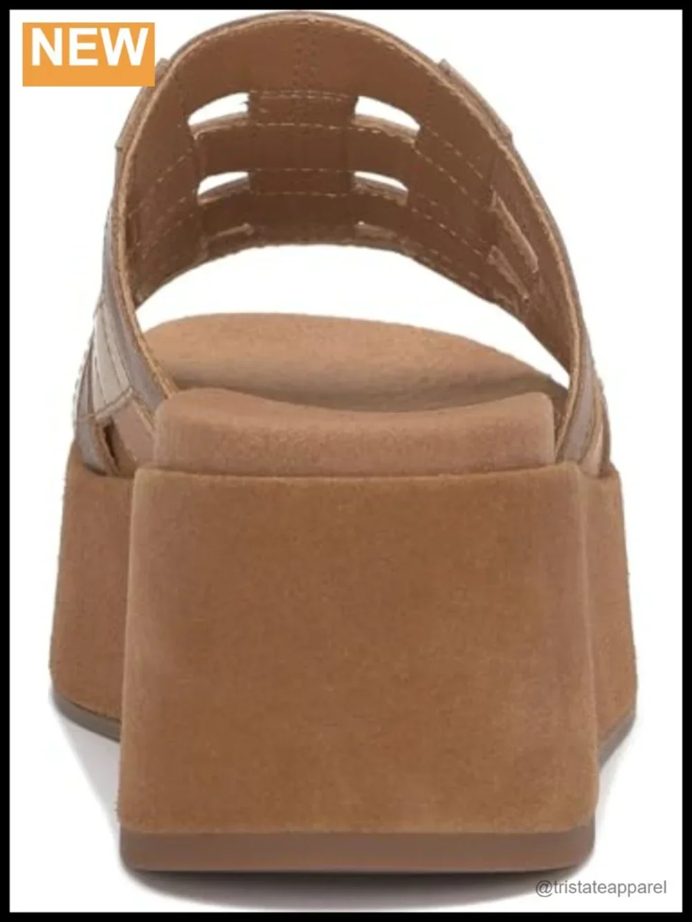 Woven Platform Sandal Leather Upper Slip-On Slingback Open Toe